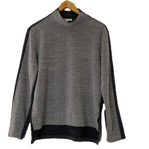 Threads 4 Thought Pullover Mock Neck Knit Top Womens size Small 2-Tone Gray
